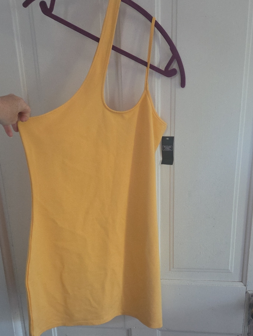 Abercrombie & Fitch Yellow One Shoulder Dress - Picture 2 of 7